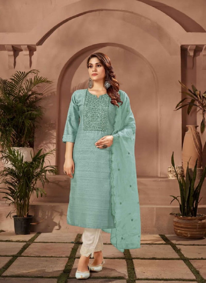 Crayon Sadhana By Kajree Embroidery Readymade Suits Catalog